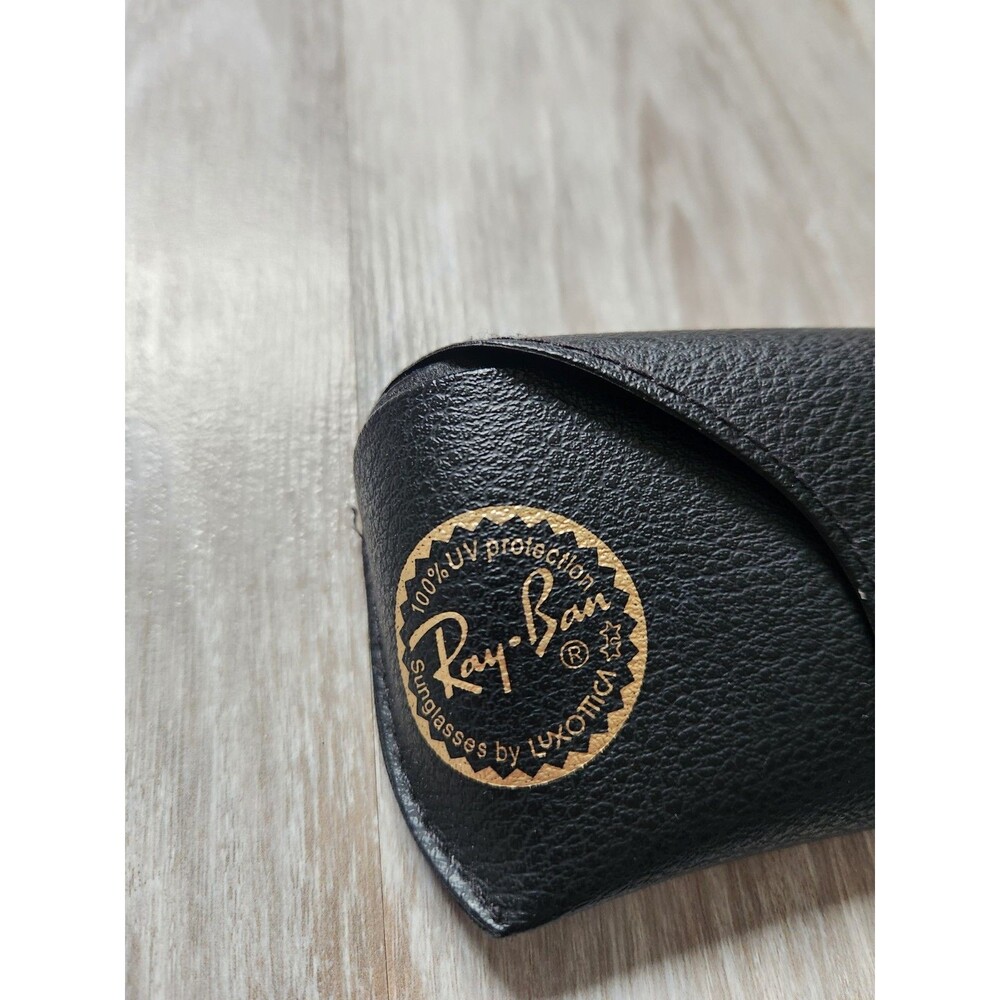 Ray-Ban Chromance Black Semi Hard Sunglasses Case ONLY Textured Snap Closure EUC - Picture 3 of 11